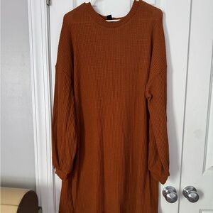 SHEIN Long Sleeve Waffle Knit Dress